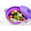 Bakerpan Silicone Microwave Steamer for Vegetables, Air Fryer Pot with