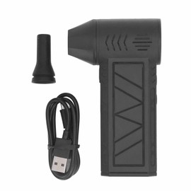 Jet Dry Blower 4 Gear Adjustable 130000RPM Cordless with LED Light Compressed Air Duster for Cleaning Computers Keyboards Pet Hair Inflation Black