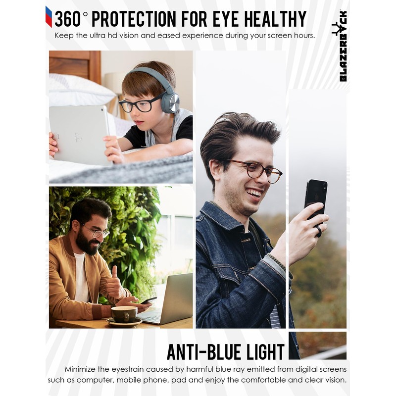 BLAZERBUCK Blue Light Blocking Polycarbonate Replacement Lenses for Oakley Batwolf