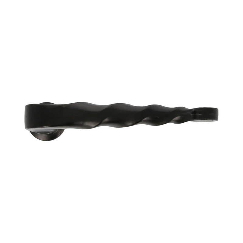 MS Beschläge Pair of Handles Black Matt Solid Zamak Door