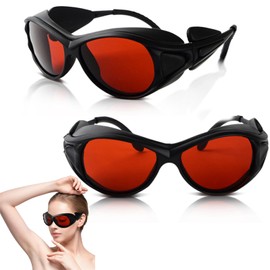 LADYPONYCSC 2pc Laser Protective Safety Goggles, 180‑532nm Wavelength Safety Glasses, Professional Anti‑Green Lasers Safety Eyeglasses for Beauty and Laser Cutting