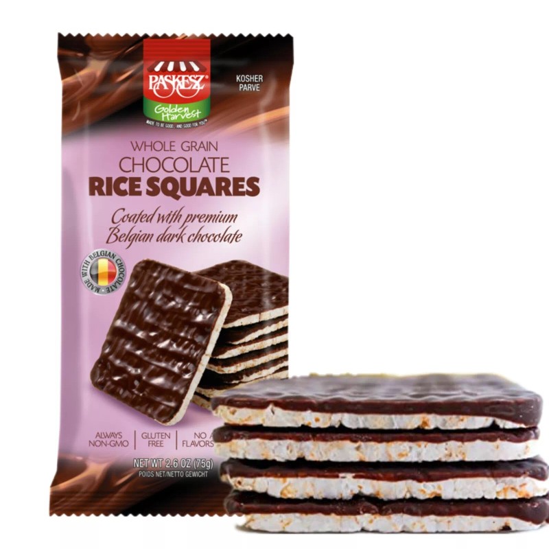 Lieber's Chocolate Covered Rice Cakes Squares Whole Grain Dairy Free