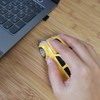 SDGSQHA SDGSQHA Wireless 2.4Ghz Optical Mouse, Car Shaped, Yellow, Cool