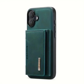 M2 Magnetic Card Holder Protective Case for 16 Pro Max & 15 Pro Max Multi-Color Options Split Design for Userscolor: Green Color