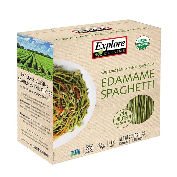 Explore Cuisine Organic Edamame Pasta (2/1.1 LB) (Net Wt 2.2 LB), 2.2 lb
