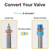 4PCS Bike Tire Valve Adapters Convert Presta to Schrader Aluminum