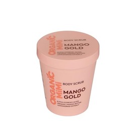 Organic Mimi Mango Gold Body Scrub with AHAs, Mango Butter & Lemongrass – Skin Renewal, Firming, Deep Nourishment – Vegan, Organic Skincare – 250 g