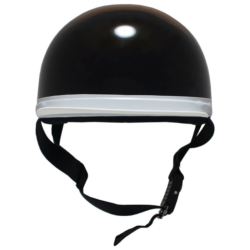 B&B BB-300 Motorcycle Helmet, White Brim, Half Cap, SG Mark