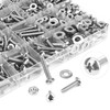 HELIFOUNER 720 Pieces #4-40#6-32#8-32#10-24 Phillips Pan Head Machine Screws Nuts