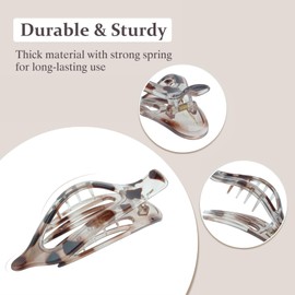 8PCS Flat Hair Clips for Women, NonSlip Flat Claw Clip for Thick and Thin Hair, 2 Styles Strong Grip Hair Clips Accessories for Daily Styling