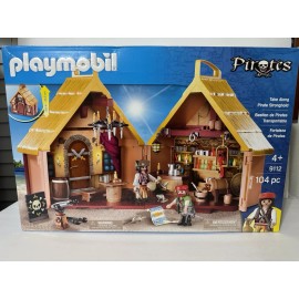 PLAYMOBIL Pirates Take Along Pirate Stronghold 9112 104 Pc. New. P9. G8. R5