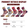 5 Pairs Womens Vintage Winter Warm Thick Crew Knit Socks,Christmas