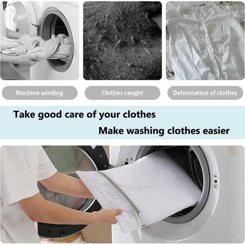 Aieve 3 PCS Honeycomb Mesh Laundry Bags, 12 x 16