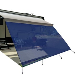 Tentproinc RV Awning Sunshade Screen 8' X 15' 3'' (Fit for 16' Awning) Mesh Sun Shade Screen for RV Awning Sunscreen Motorhome Camping Trailer Awning Screenshade -3 Year Warranty (Navy Blue)