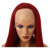 Vocoste Peluca Largo Liso De Niña 24'' Rojo Vino