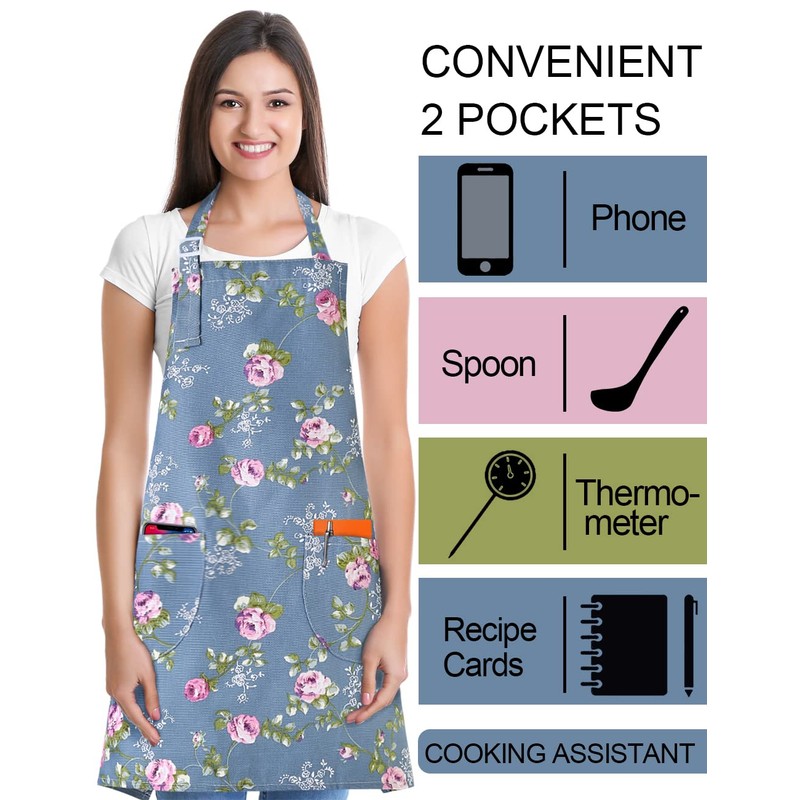APRONNER 3 PCS Cooking kitchen Baking Aprons for Women with