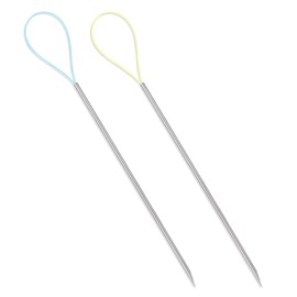 Qianyu 2 Pcs Thread Snag Nab It Repair Needle Tool Thread Snag Ma-Gic Needle Tool Sewing Craft Leather Needle Puller Hand Quilting Thread Snag Needle for Woven Knitted Cloth Garments Drapes