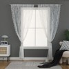 AIMALL 1pcs Elegant White Lace Curtain, Punch-Free, Rod-Wearing Design, Ideal