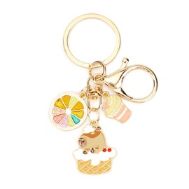 Capybara Keyring Funny Kapibara Pendant for Backpack, Ideal for Keys, Handbag, Gift for Friends, Gold4, S