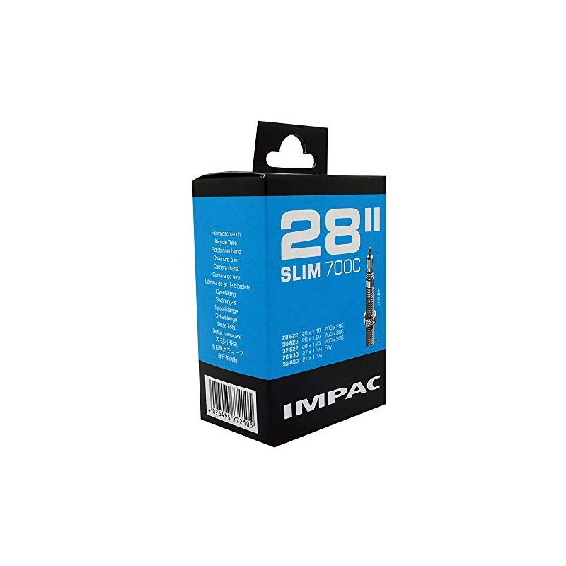 Impac Sv28 Slim Inner Tube, Black, 28/32-622/630