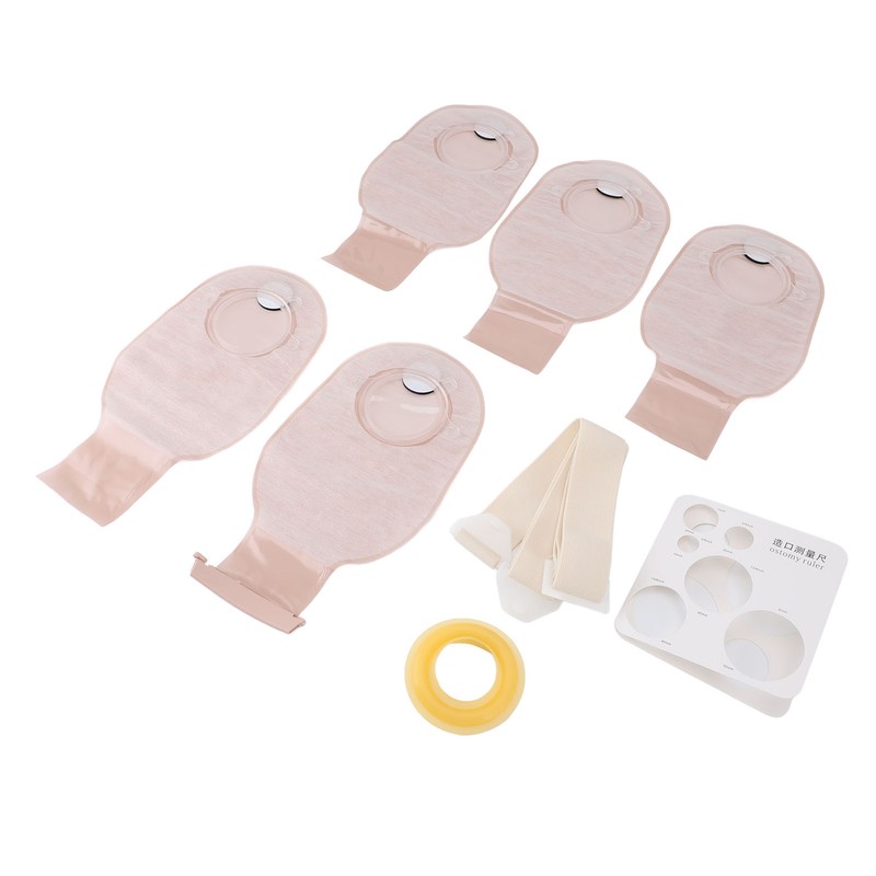 5PCS Colostomy Bags PE Leakproof Ostomy Pouch Ostomy Supplies for