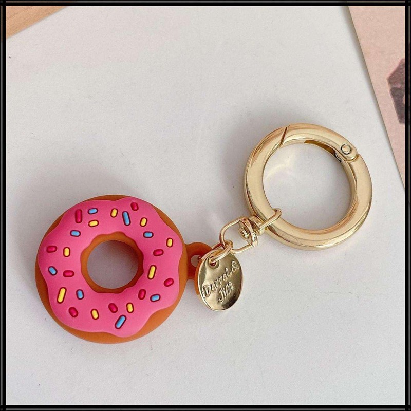 [ホワイトファング] キュート ドーナツ キーホルダー チャーム おしゃれ アクセサリー レディース ZA195(ローズ)