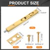 uxcell uxcell 4Pcs Door Bolts Latch 8 Inch, Stainless Steel Security Door Guard Lever Action Flush Slide Lock for Inactive Leaf, Double Dummy Door, Gold