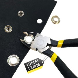 HAPDEN Grommet Removal Tool Kit, Snap Removal Tool for Boat Covers, 10mm and 12mm Trap Grommet kit Remover, 3/8 and 1/2 Replacement Eyelet Plier, Grommet Tool Kit for Tarps Repair, Fabric Rings