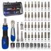 RUNPRO Ratchet Tool Set 47 Pieces Multi-Function Ratchet Screwdriver and