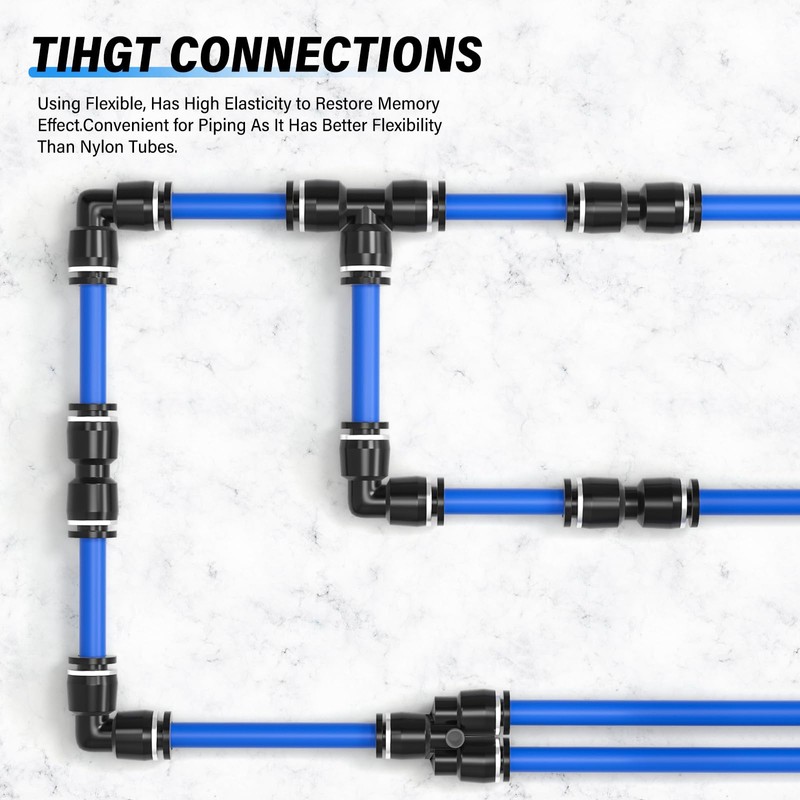TAILONZ PNEUMATIC Blue 6mm OD 4mm ID Polyurethane PU Double-Layer