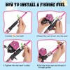 Kids Fishing Pole Set, Telescopic Fishing Rod Reel Combo Kids