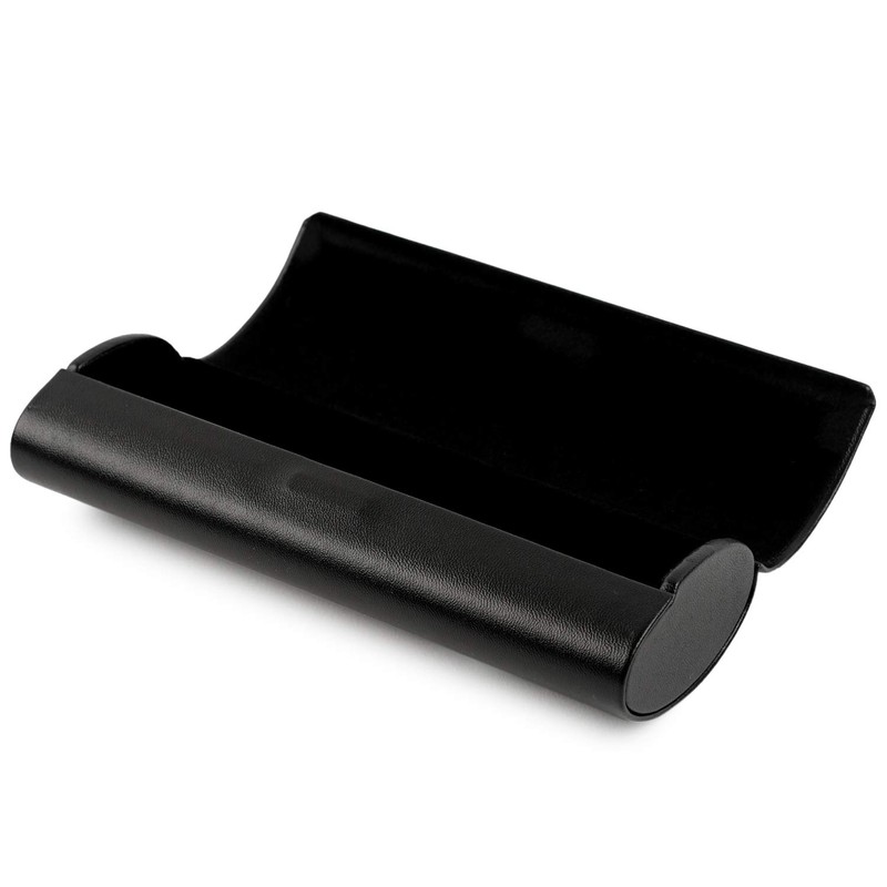 Tccase HYW-1B-2 Glasses Case, Black, Hard, Magnetic