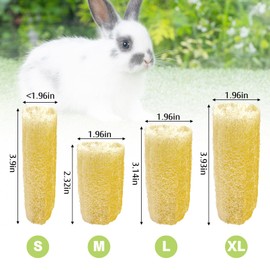 BNOSDM Bunny Chew Toys Natural Loofah 12PCS Bunny Teeth Grinding Toy Rabbit Fiber-Rich Treats Pet Entertainment Accessories for Rabbits Chinchillas Guinea Pig（M）