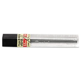 Pentel PENC5052H SUPER HI-POLYMER LEAD REFILLS, 0.5MM, 2H, BLACK, 12 LEADS/TUBEFull Package Of:12 PK