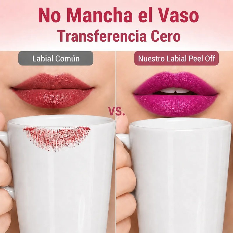 Labial Desprendible Mate Impermeable Larga Duración No Manch