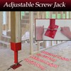 4x4 Screw Jack, Adjustable House Floor Jacks for Leveling, 14.5"