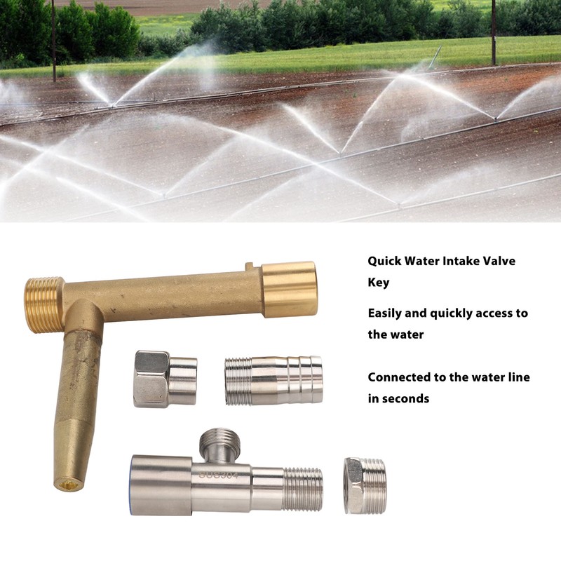 Water Intake Valve Key G1 Thread Brass Stainless Steel Quick