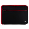 Protective Padded Black Red Shock Absorbing 13-inch Laptop Sleeve for