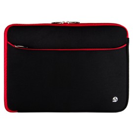 Protective Padded Black Red Shock Absorbing 13-inch Laptop Sleeve for MacBook Pro, Air 13.3-inch