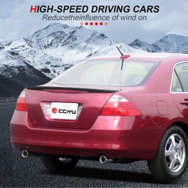 cciyu Duckbill Style Fits for 2006-2007 for Honda Accord (ABS Glossy Black)