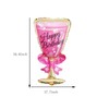 4Pcs 36inch Champagne Bottle Foil Balloons and Goblet Wine Glass