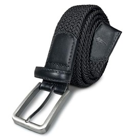 MAD GOLFER Old Faithful Solid Color Stretch Belt (Black, 38)