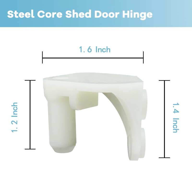 Resin Shed Door Left Hinge, Compatible with Rubbermaid 6 X