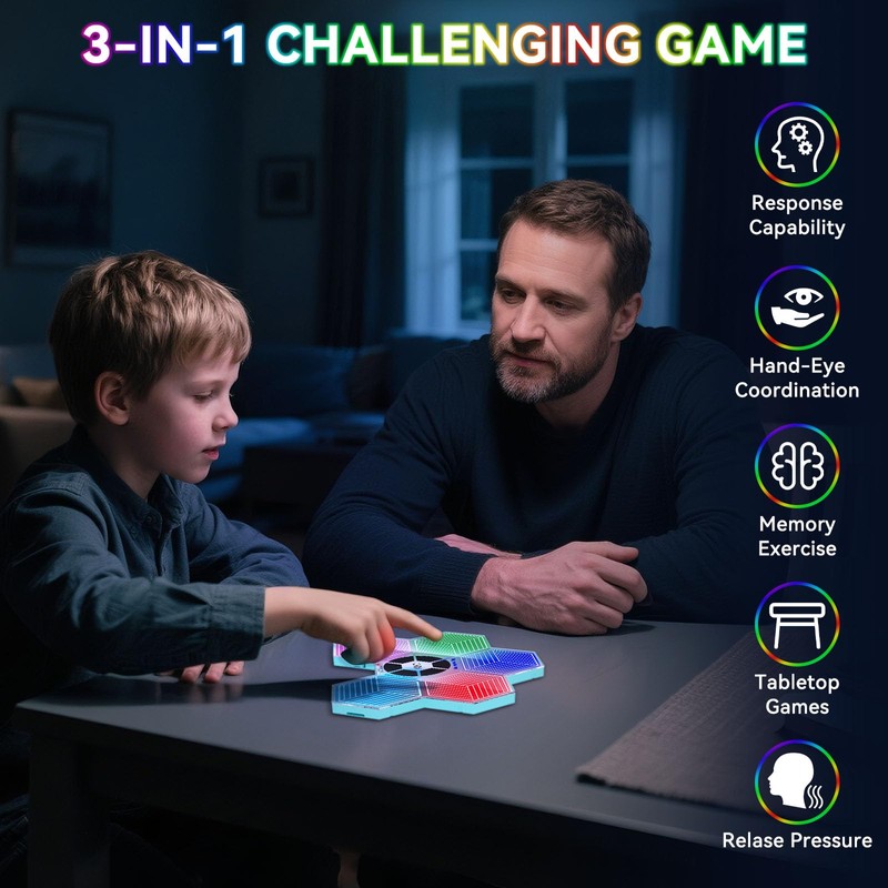 ETPlanet Light Up Memory Game Handheld Electronic Toys with Lights