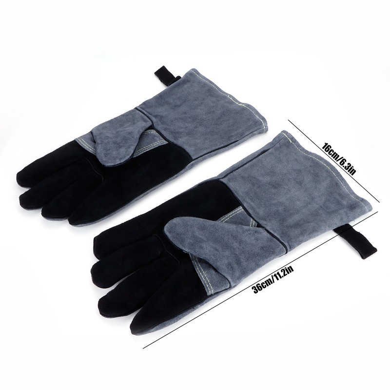 Welding Gloves Stitching Heat/Fire Resistant Mitts for BBQ Oven Grill