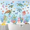 wondever Under The Sea Turtle Fish Window Clings Ocean Animal