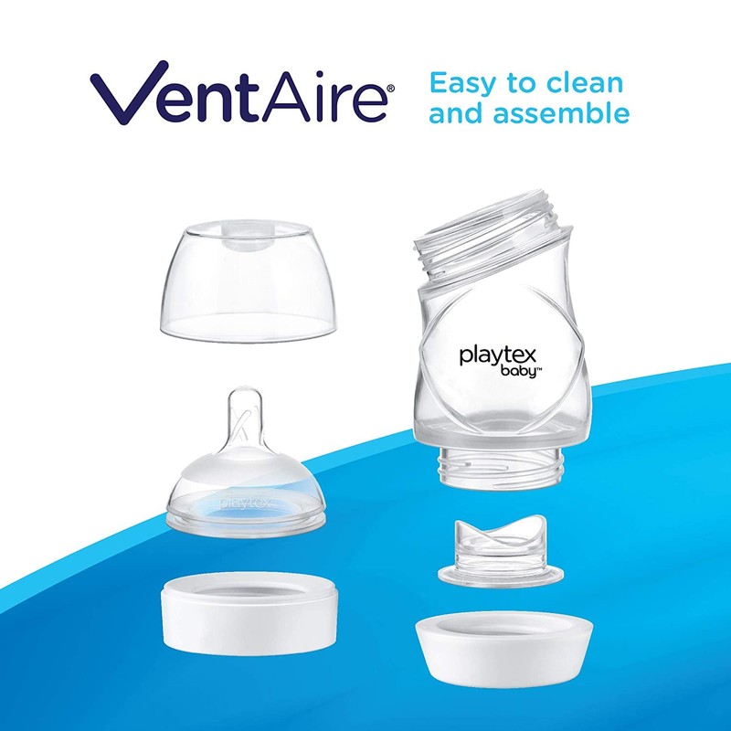 Playtex Baby VentAire Complete Tummy Comfort Baby Bottle, 9 Oz