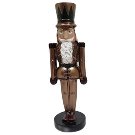 Fachhandel Plus Decorative Figurine Nutcracker Classic Christmas Decoration Christmas Figurine Small Indoor Outdoor Gold