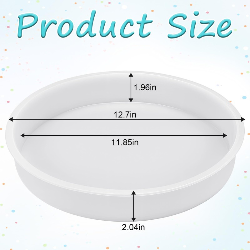 Extra Large Resin Table Mold 12 Inch Round Silicone Tray
