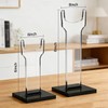 JUTSTJUKO Gun Display Stands,Acrylic Rifle Stand,Gun Stands for Rifles, Clear+Black